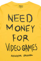 Boys M4 Video Games Yellow/Black Graphic T-Shirt