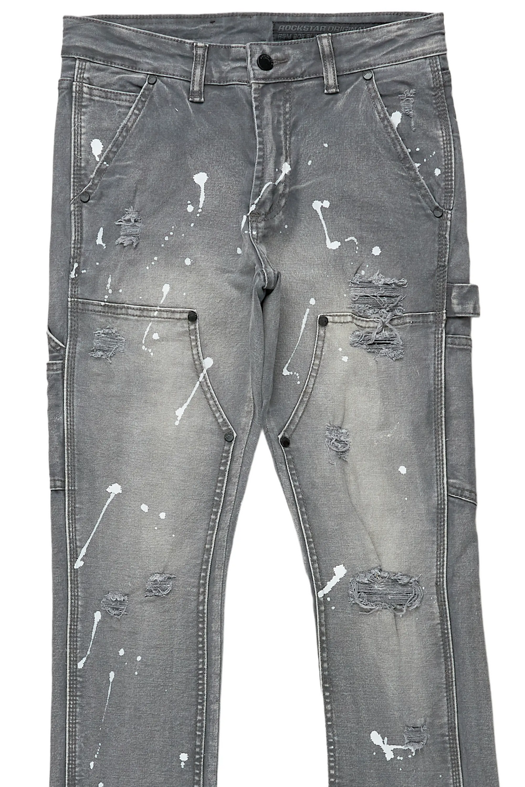 Thorton Grey Stacked Flare Jean
