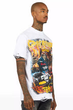 Daxton White/Multi Oversized Graphic T-Shirt