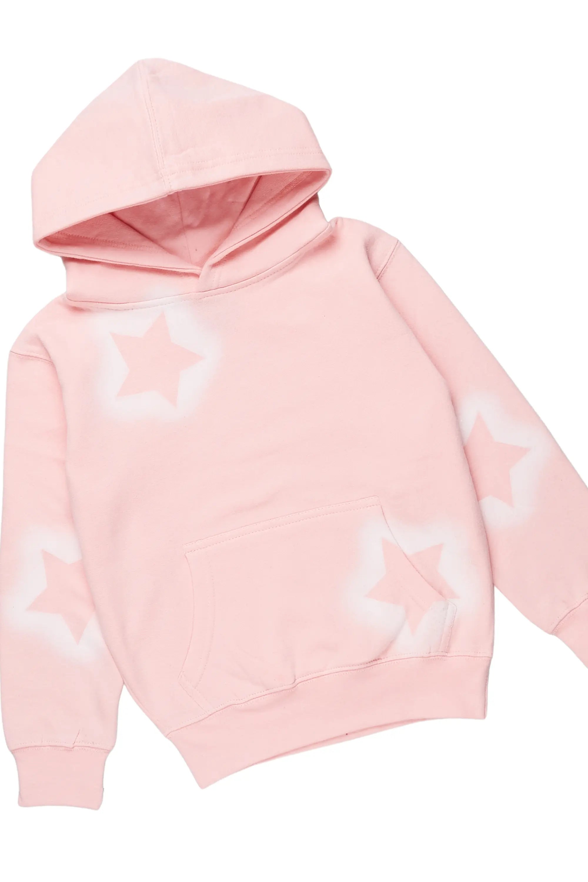 Girls Abby Pink Hoodie/Cargo Jean Set