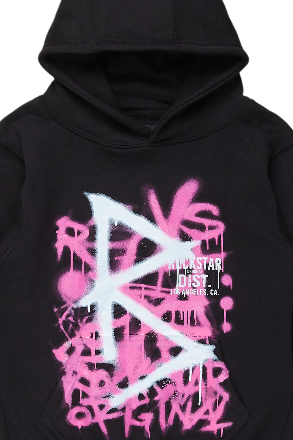 Girls Nahomy Black Graphic Hoodie