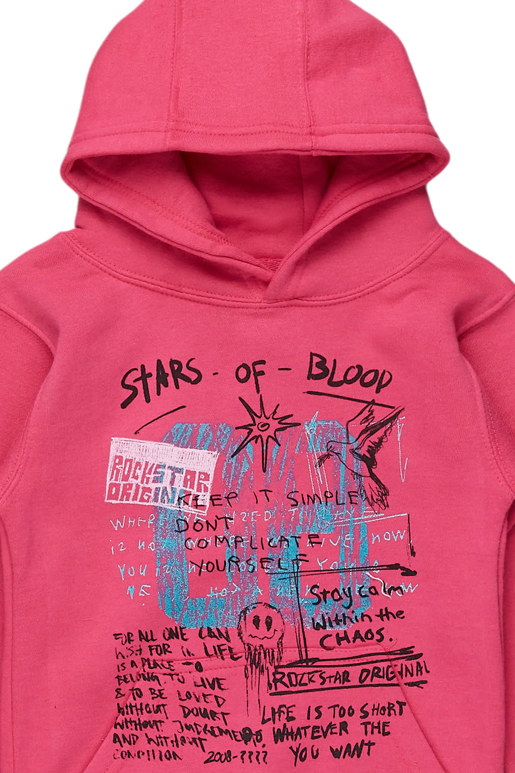 Girls Addie Fuchsia Graphic Hoodie