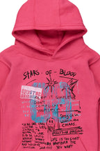 Girls Addie Fuchsia Graphic Hoodie