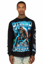 Marxe Black/Multi Oversized Long Sleeve Graphic T-Shirt