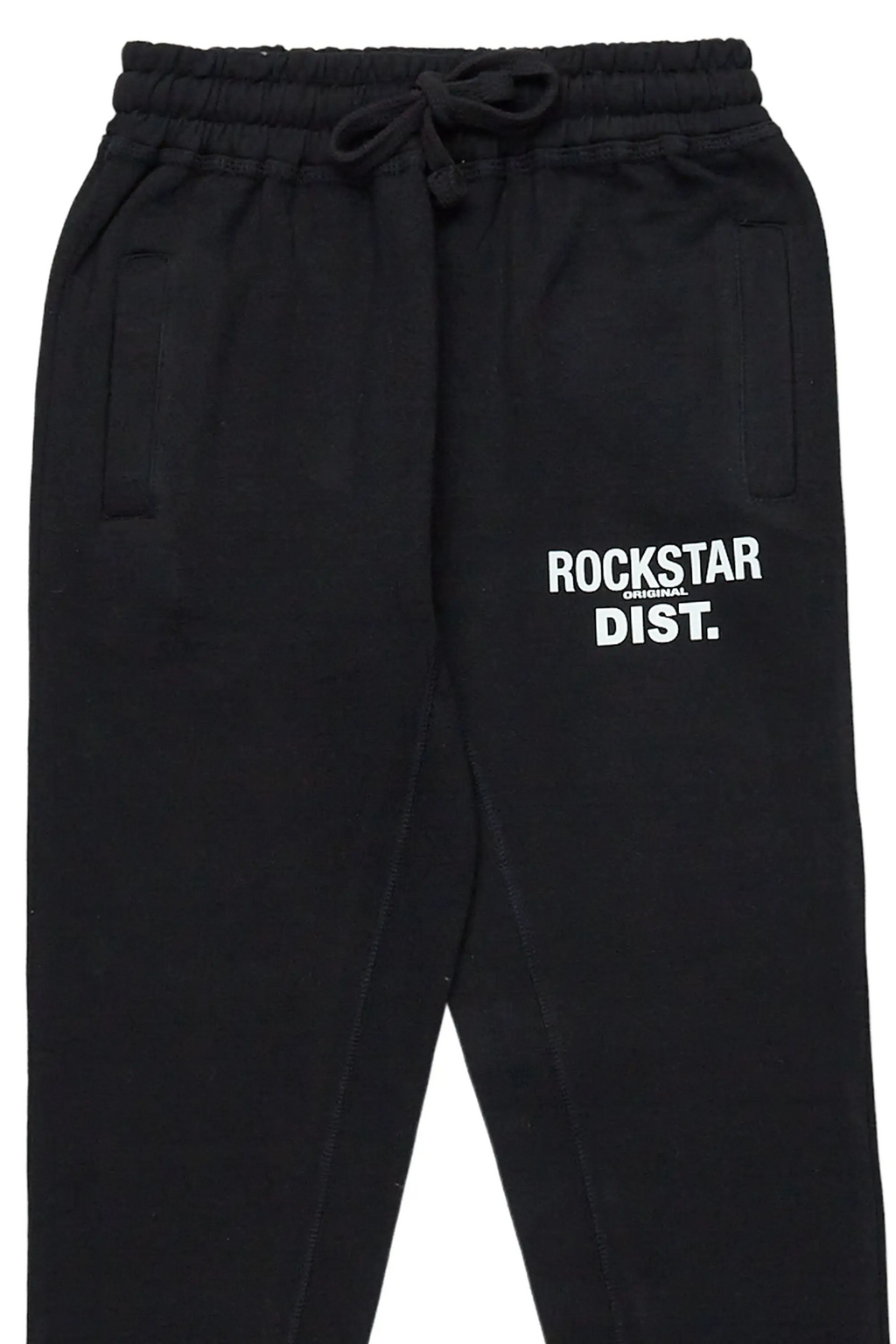 Boys Alpine Black Super Stacked Trackpant