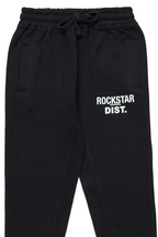 Boys Alpine Black Super Stacked Trackpant