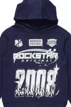 Boys Amos Navy/White Graphic Hoodie