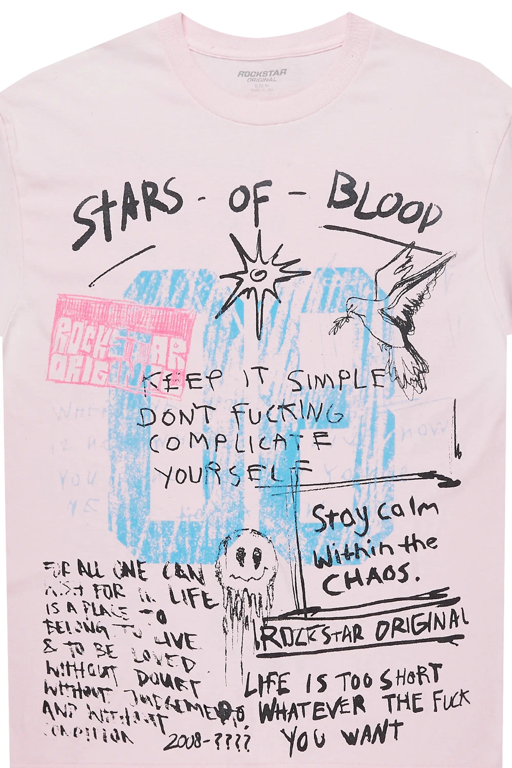 Gabin Pink Graphic Oversized T-Shirt