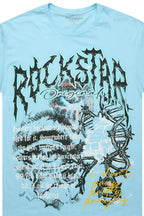 Drai Baby Blue Oversized Graphic T-Shirt