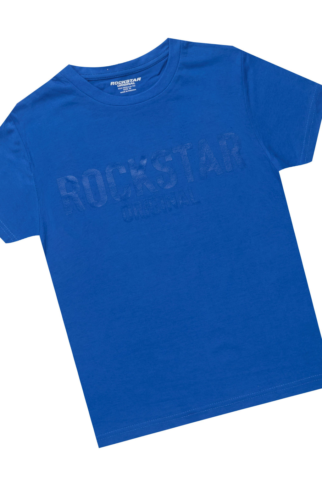 Boys Sana Royal Blue T-Shirt/Dag Stacked Flare Jean Set