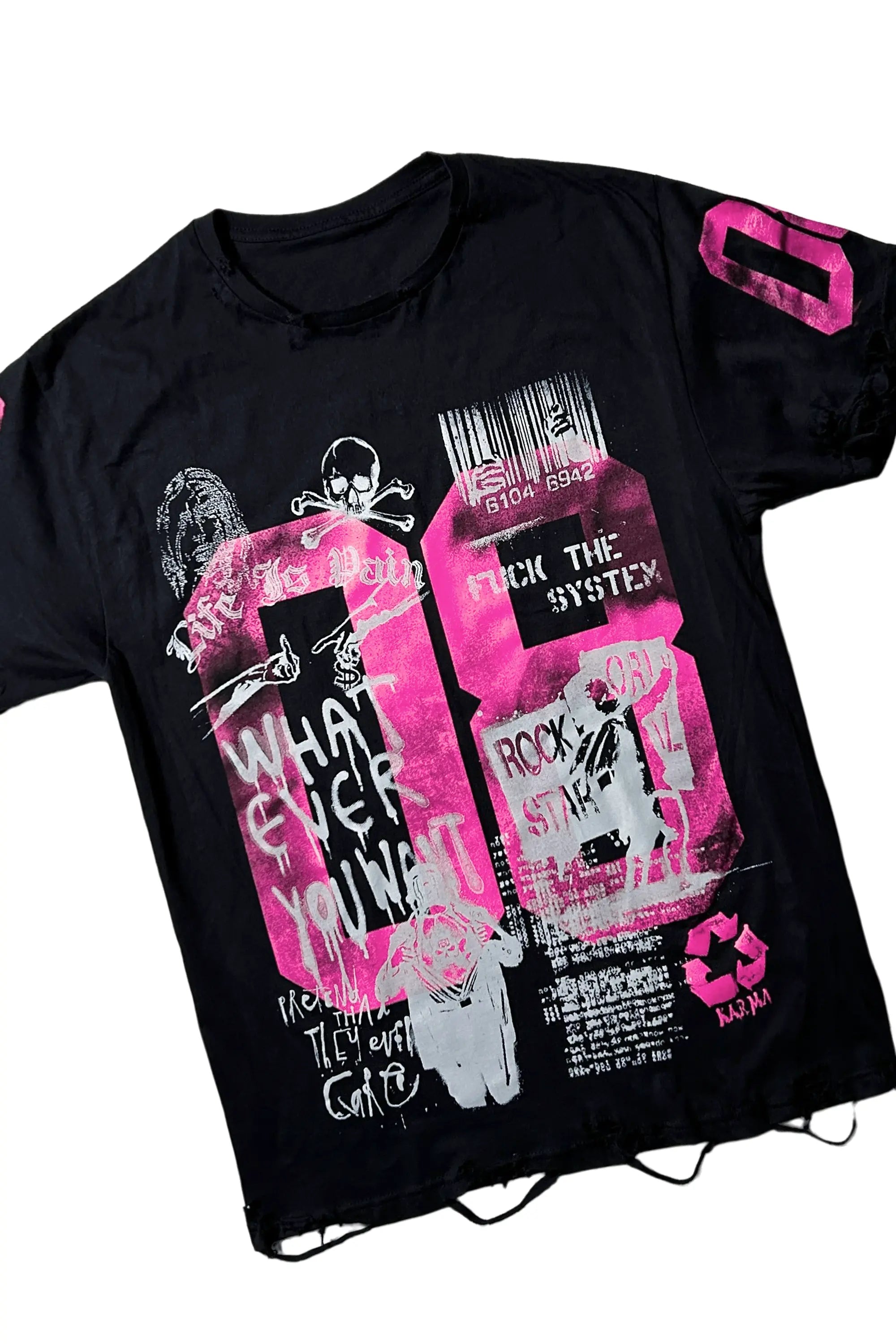 Grill Black/Pink T-Shirt/Slim Fit Jean Set