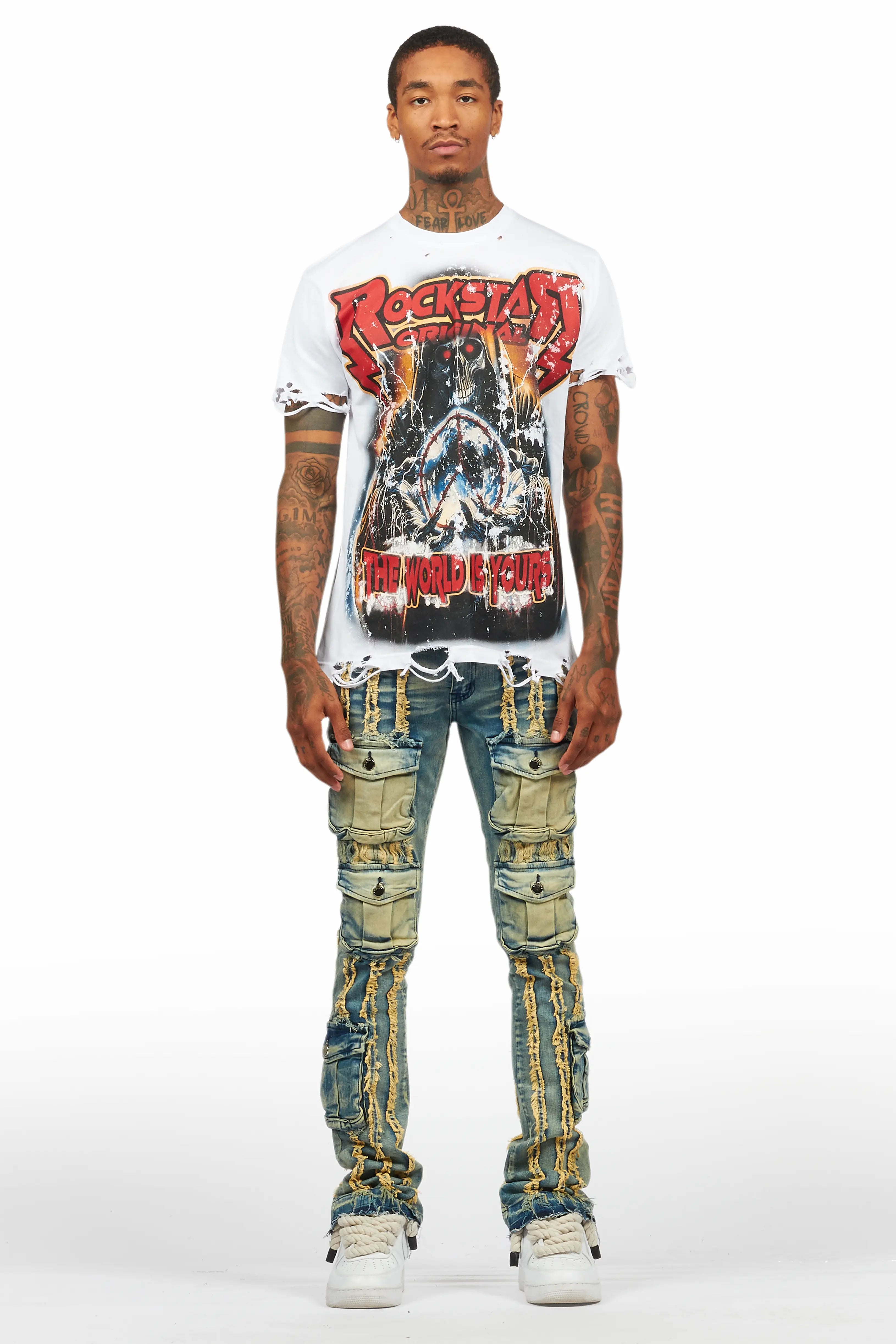 Lucian White Graphic T-Shirt