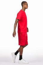 Lex Red T-Shirt/Short Set