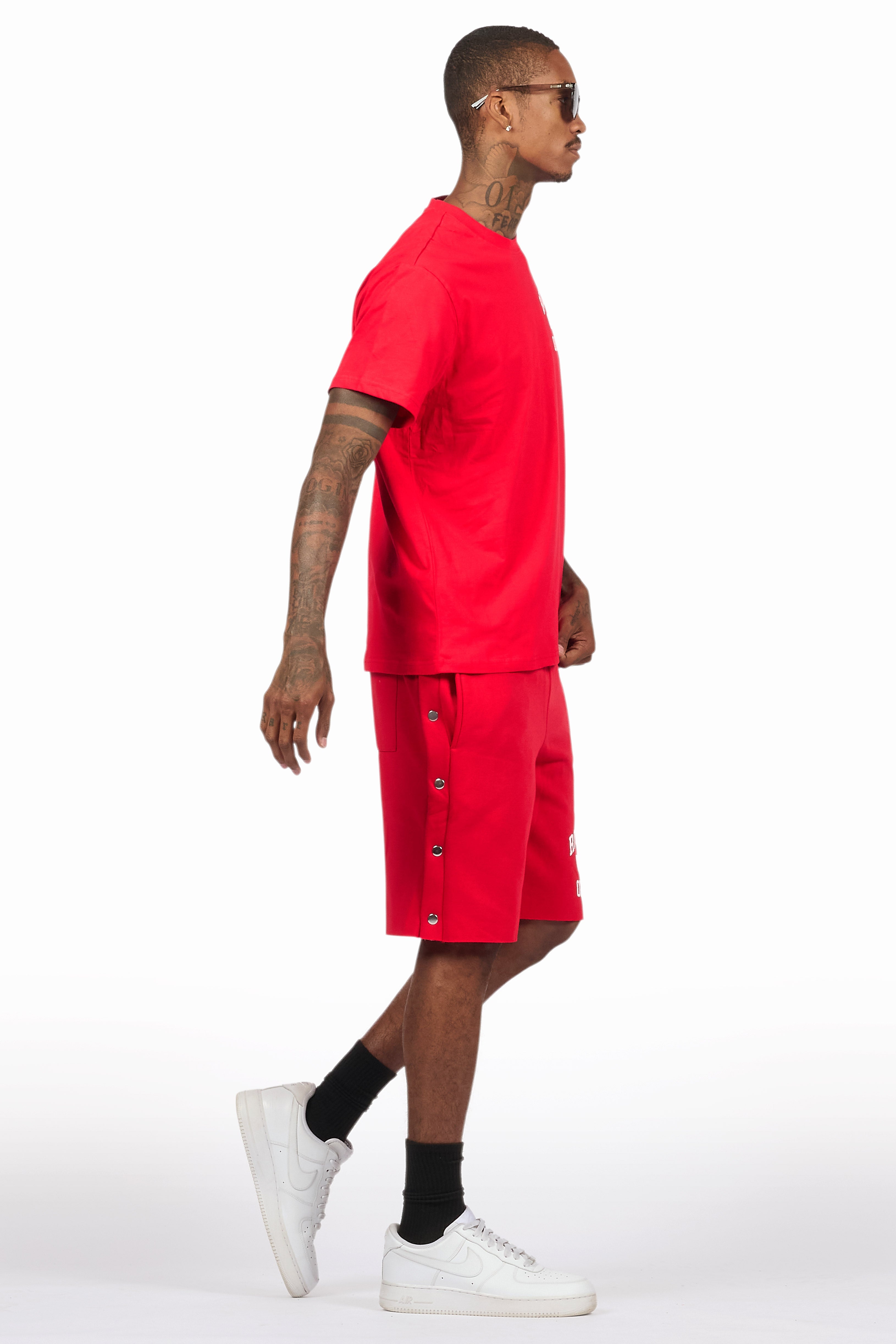 Lex Red T-Shirt/Short Set