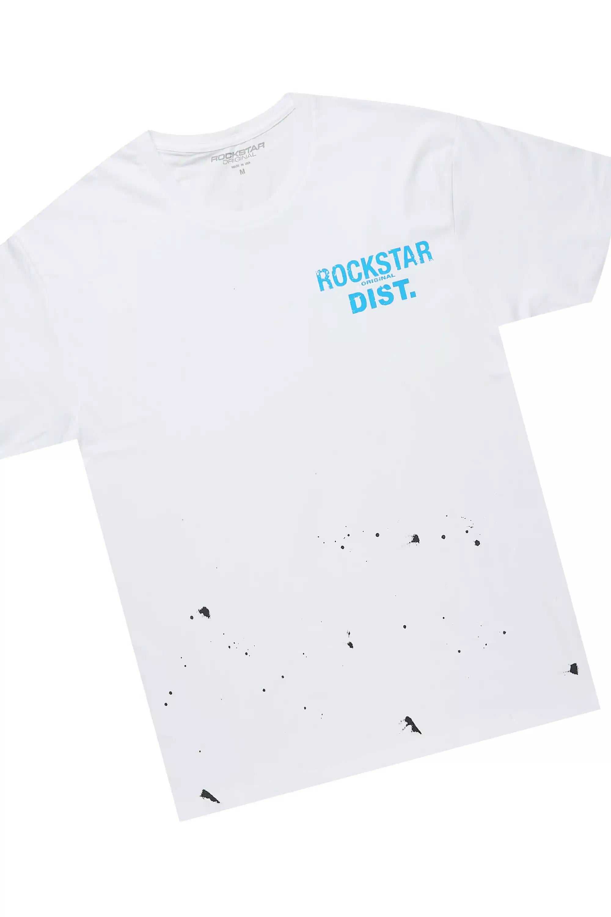 Lake White/Blue T-Shirt/Baggy Fit Jean Set