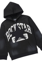Boys Mallor Black/White Stacked Hoodie Track Set