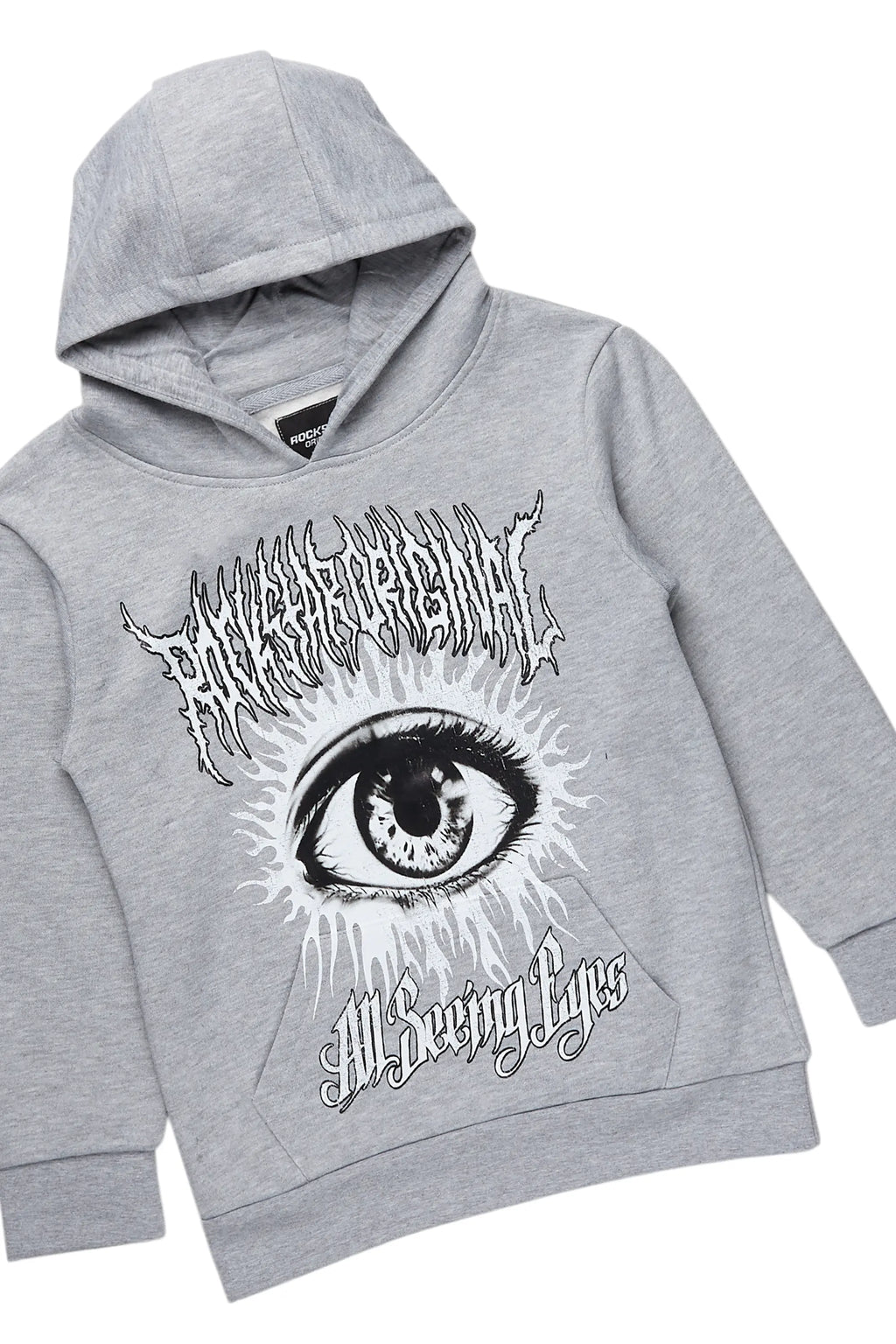 Boys All Eyes Grey Hoodie/Stacked Flare Jean Set