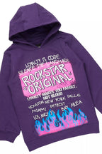 Girls Bridgette Purple/Pink Hoodie Stacked Flare Track Set