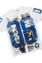 Grill White/Blue T-Shirt/Denim Short Set