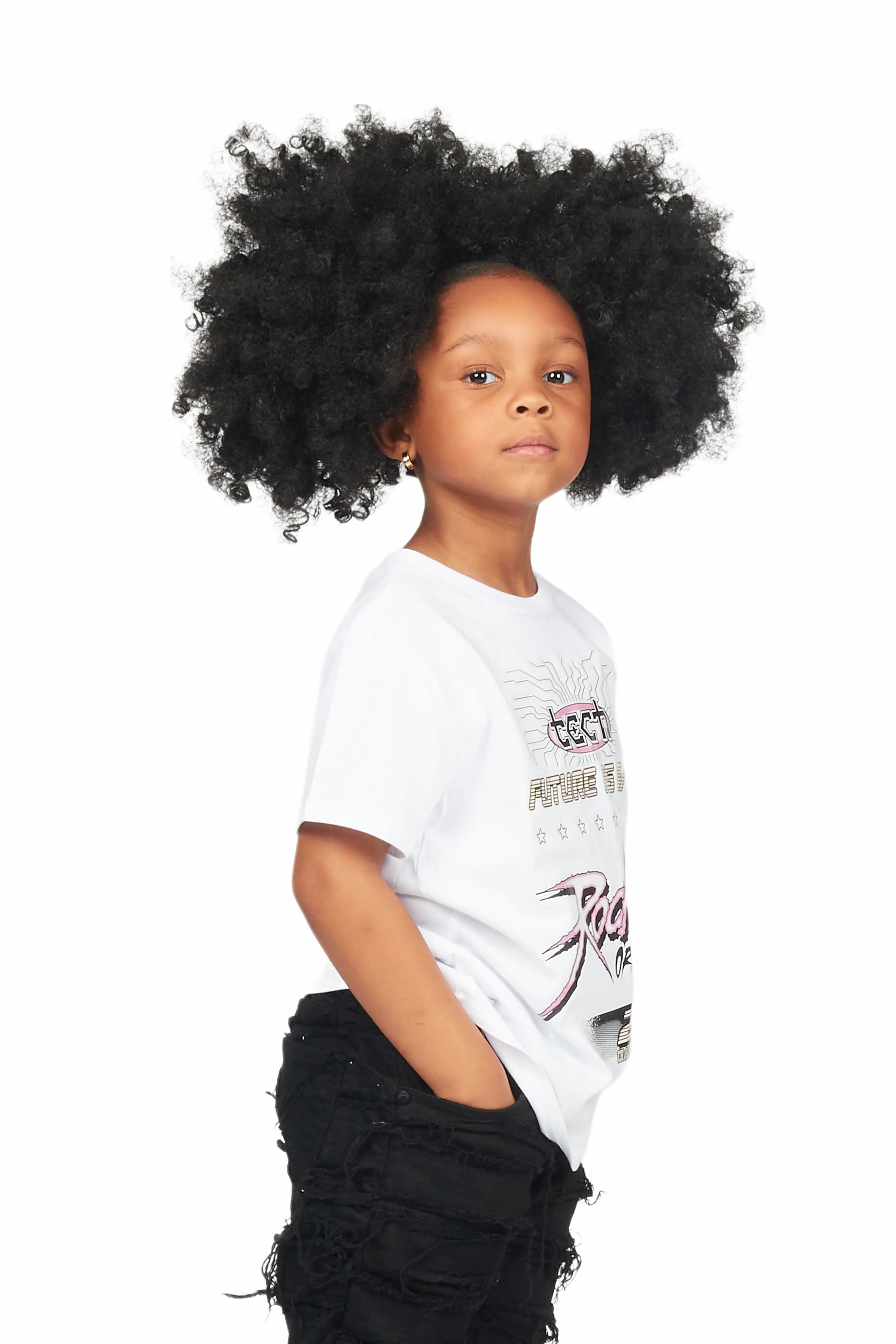 Girls Ollie White Graphic T-Shirt