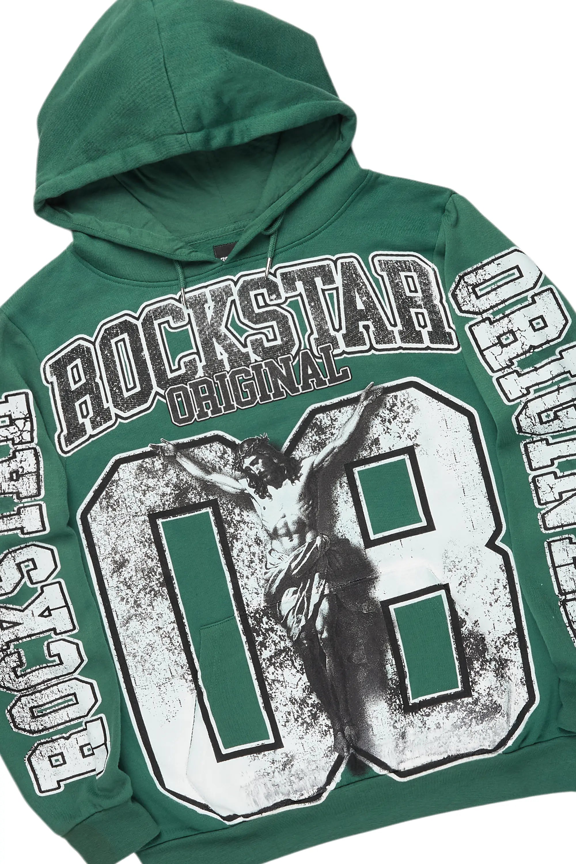 Fields Green/White Baggy Hoodie Track Set