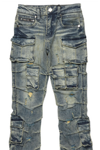 Boys Gentry Tint Blue Stacked Flare Jean