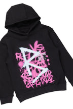 Girls Nahomy Black Hoodie/Slim Fit Jean Set