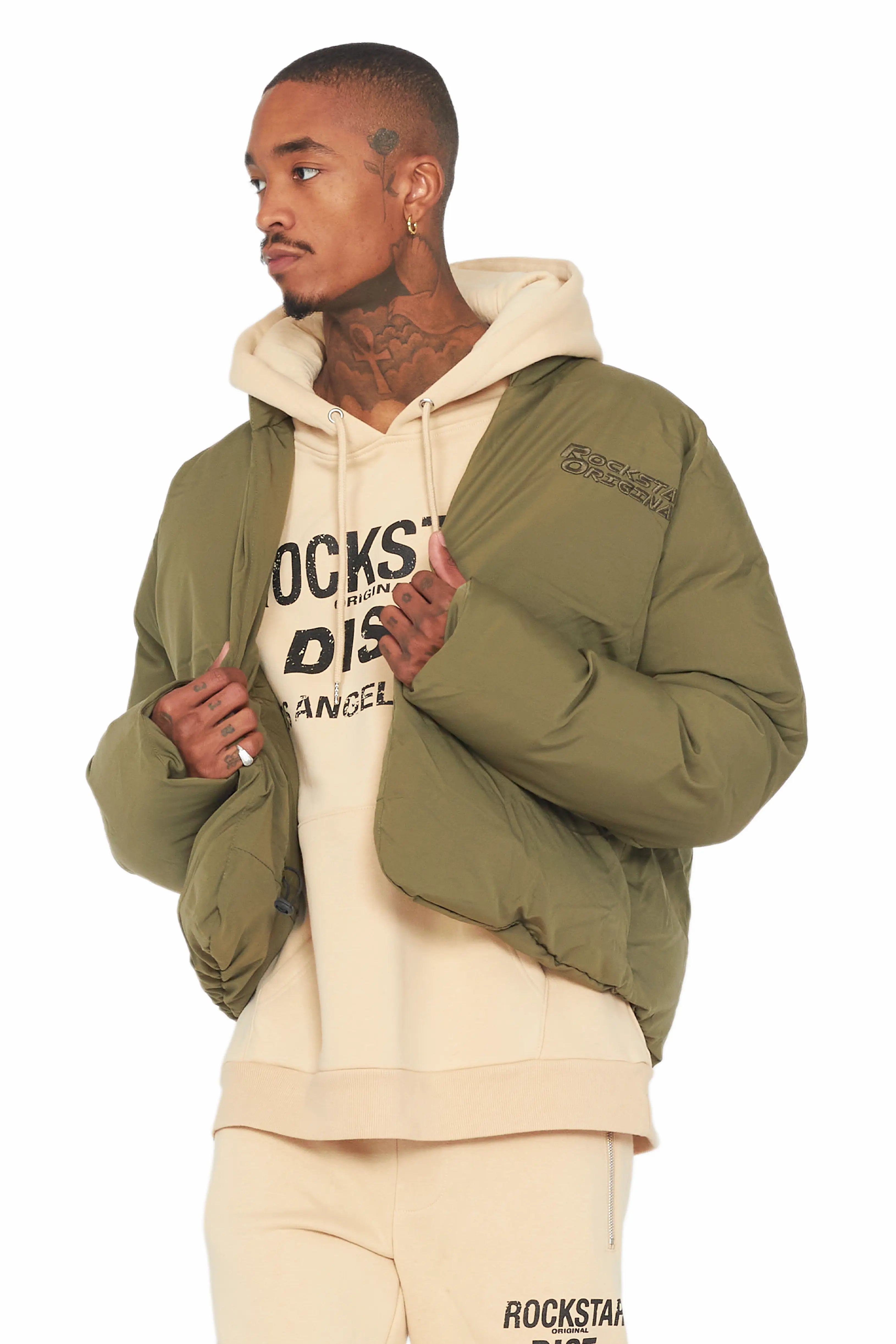 Damien Olive Puffer Jacket