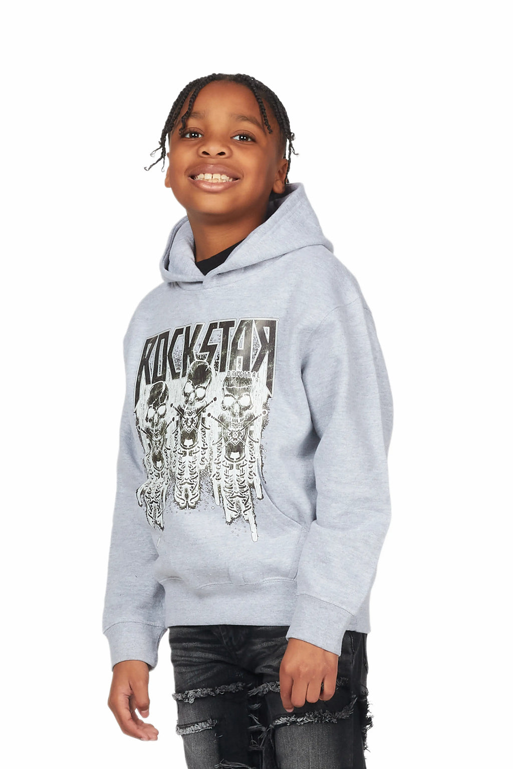 Boys Thomas Grey Graphic Hoodie