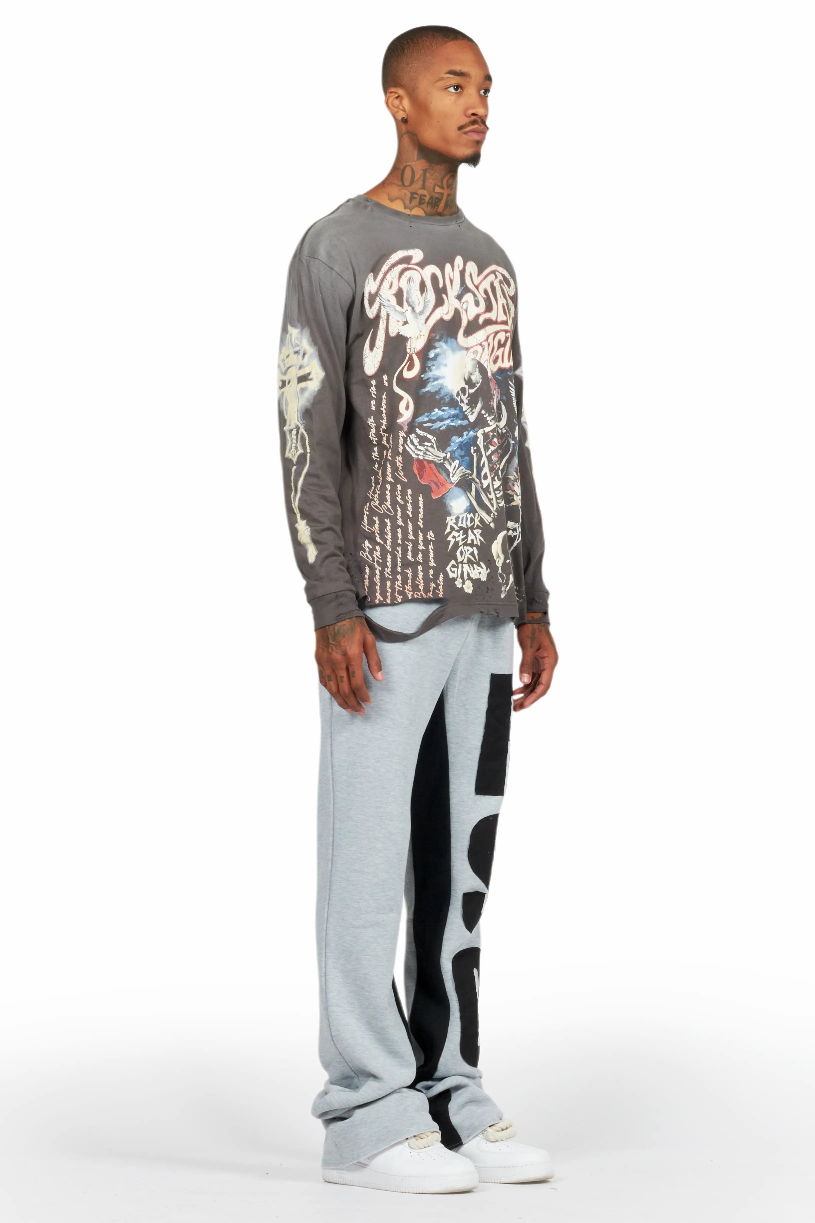 Danby Charcoal Long Sleeve Graphic T-Shirt