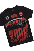 Boys Amos Black/Burgundy T-Shirt/Short Set