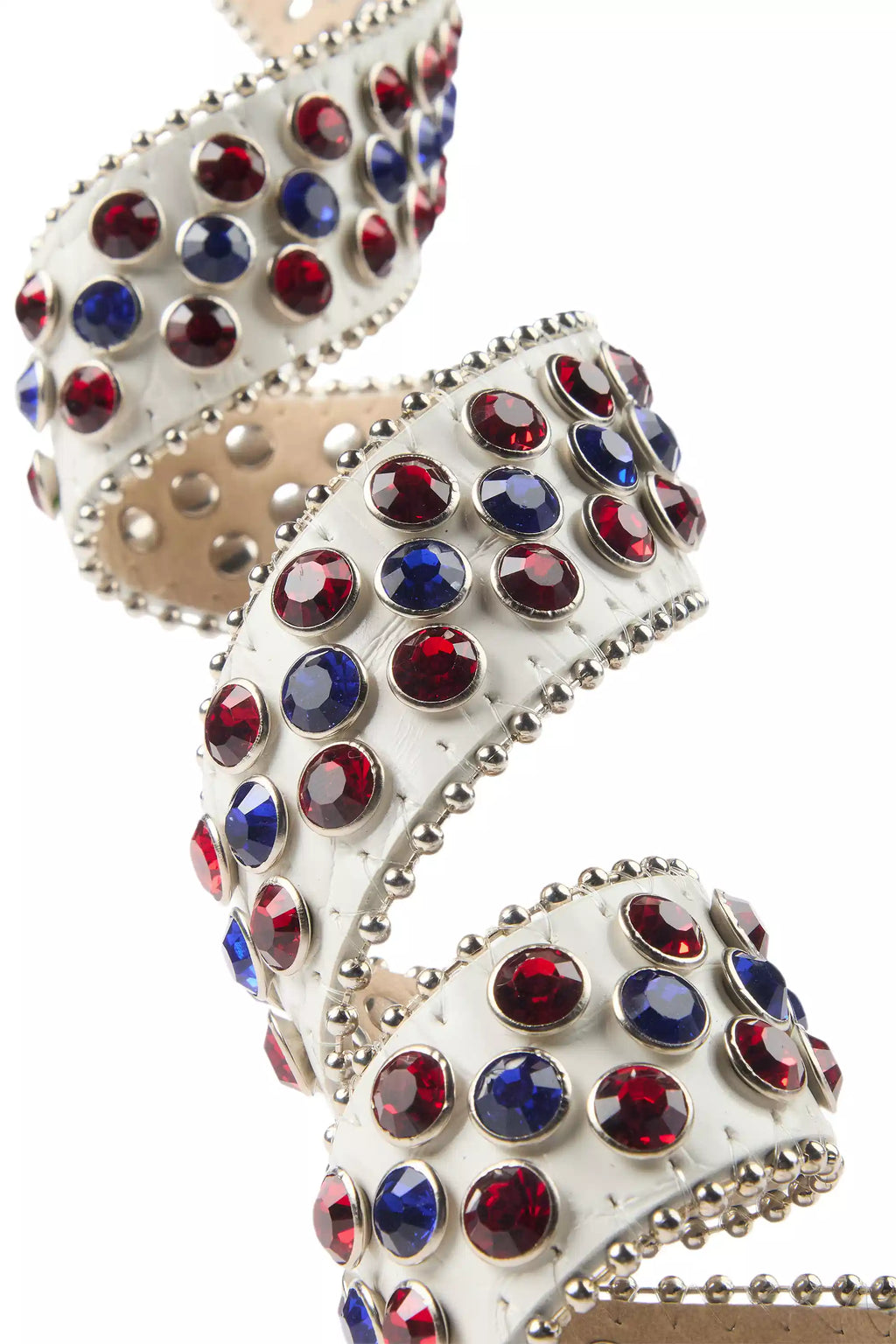 Jazlynn White/Red/Blue Rhinestone Belt