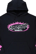 Draven Black/Pink Graphic Hoodie