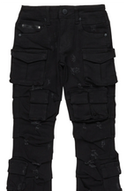 Boys Gentry Black Stacked Flare Jean
