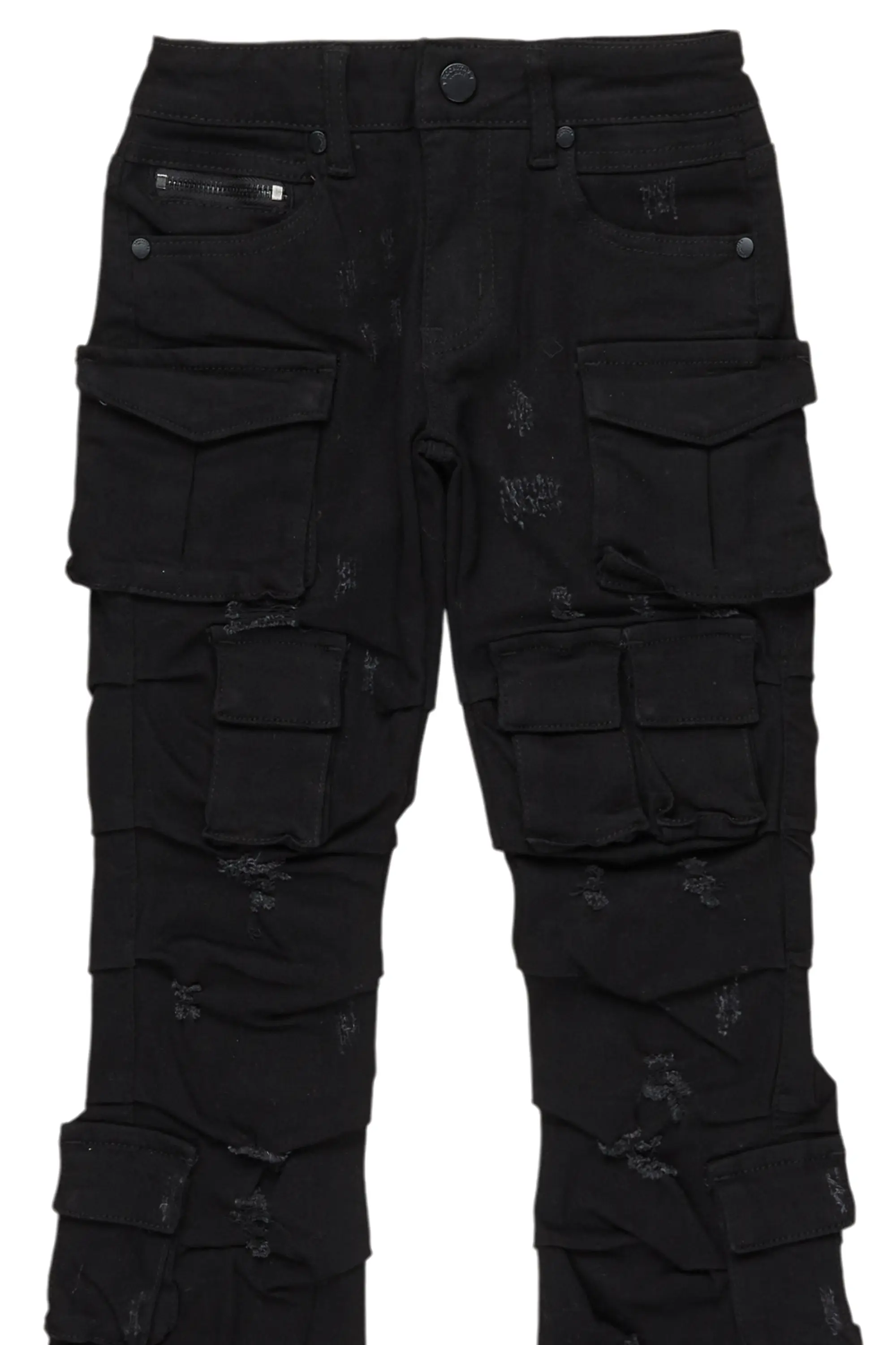 Boys Gentry Black Stacked Flare Jean