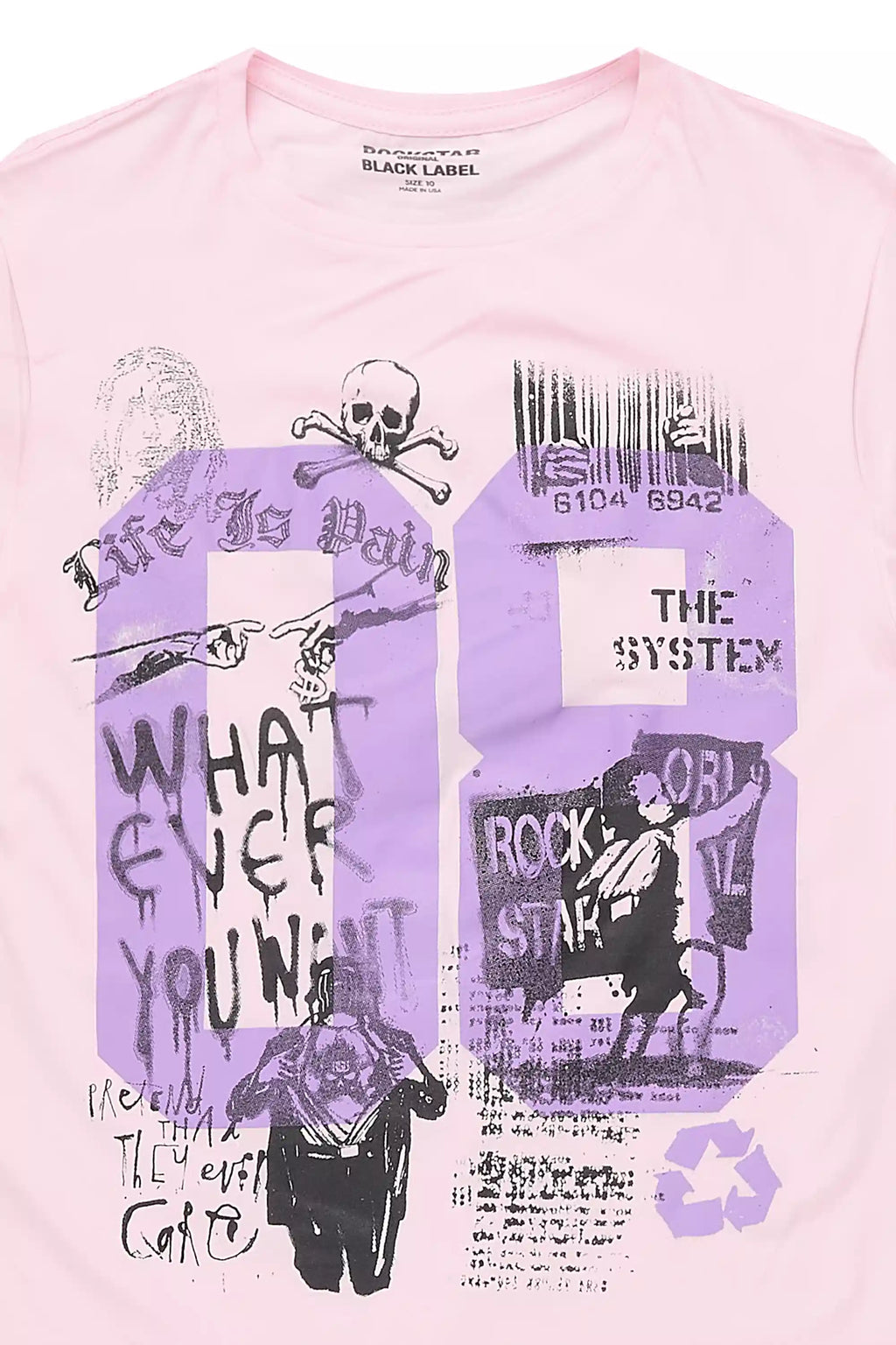 Girls Kammy Pink/Purple Graphic T-Shirt