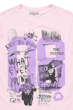 Girls Kammy Pink/Purple Graphic T-Shirt