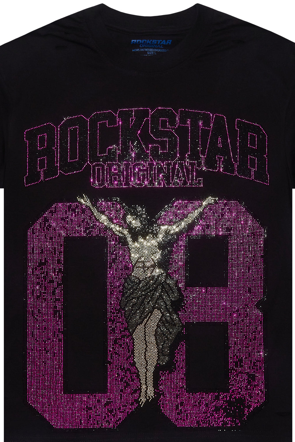 Cavan Black/Pink Rhinestone Graphic T-Shirt