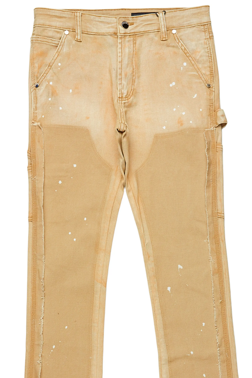 Serrano Beige Stacked Flare Jean