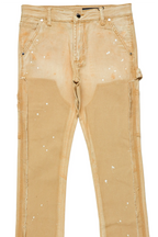 Serrano Beige Stacked Flare Jean