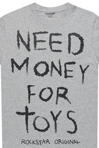 Boys M4Toys Grey/Black Graphic T-Shirt