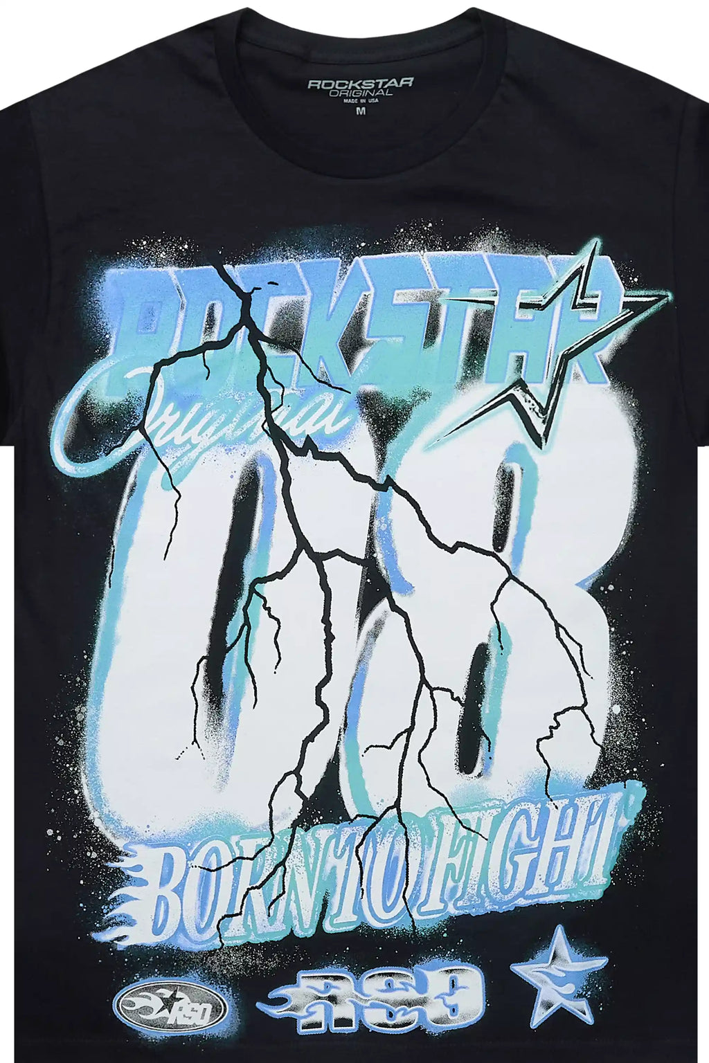 Vaelox Black/Blue Oversized Graphic T-Shirt