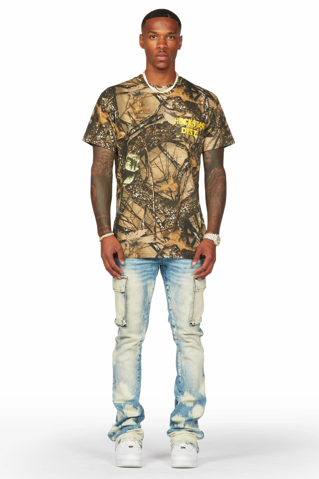 Edsel Light Blue Stacked Flare Cargo Jean