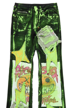 Boys Frasco Black Roller Paint Stacked Flare Jean