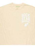 Gerrit Beige/White Boxy Crop T-Shirt