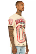 Fields Beige Oversized Graphic T-Shirt