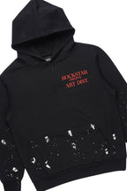 Raffer Black/Bright Red Hoodie/Stacked Flare Pant Set