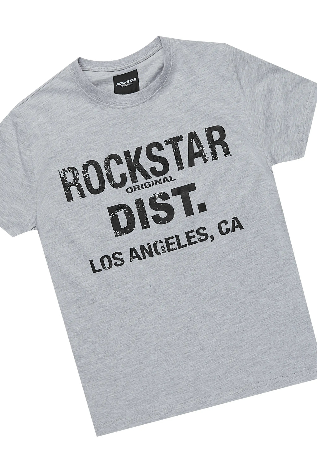 Boys Lake Heather Grey/Black T-Shirt/Short Set