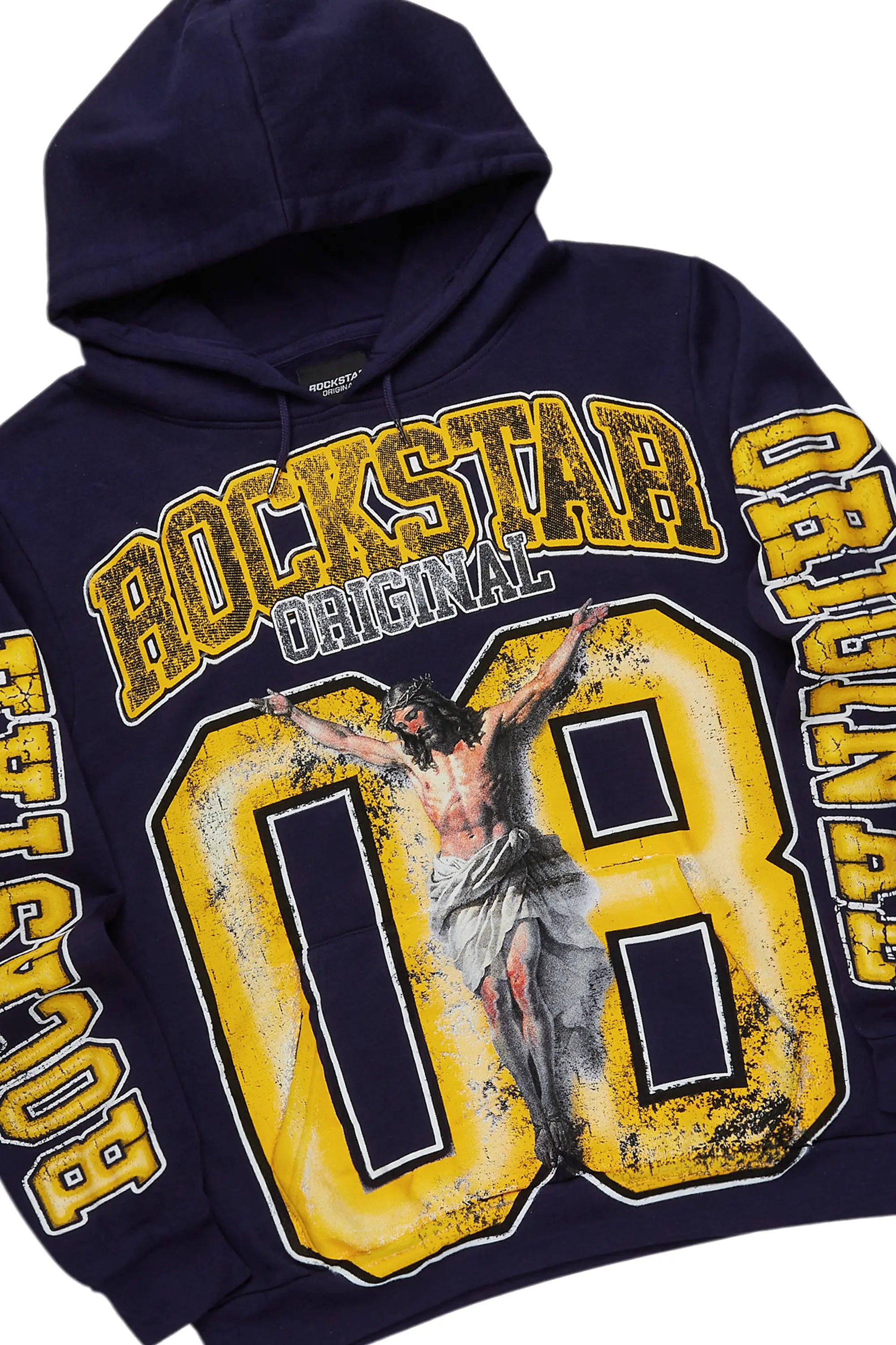 Fields Navy Stacked Flare Hoodie Track Set