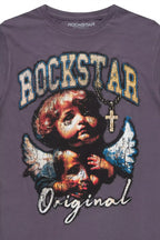 Boys Deiter Denim Blue Graphic T-Shirt